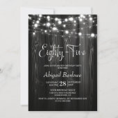 Invitation Black Rustic Wood 85e fête d'anniversaire (Devant)