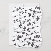 Invitation Black Sakura Cerry Blossoms Réception de mariage z (Dos)
