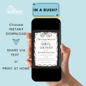 Invitation Black She's Tying the Knot Lace Fête des mariées