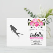 Invitation Black silhouette scuba divers (Debout devant)