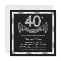 Black Silver 40th Birthday Party