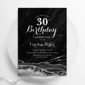 Invitation Black Silver Agate 30e anniversaire