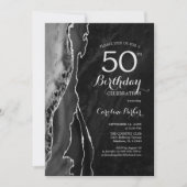 Invitation Black Silver Agate 50e anniversaire (Devant)