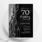 Invitation Black Silver Agate 70e anniversaire