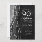 Invitation Black Silver Agate 90e anniversaire (Devant)