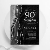 Invitation Black Silver Agate 90e anniversaire
