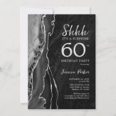 Invitation Black Silver Agate Surprise 60e anniversaire (Devant)