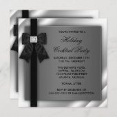 Invitation Black Silver Black Cravate Party Black Cravate For (Devant / Derrière)
