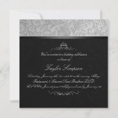 Invitation Black & Silver Diamond Sweet16 (Dos)