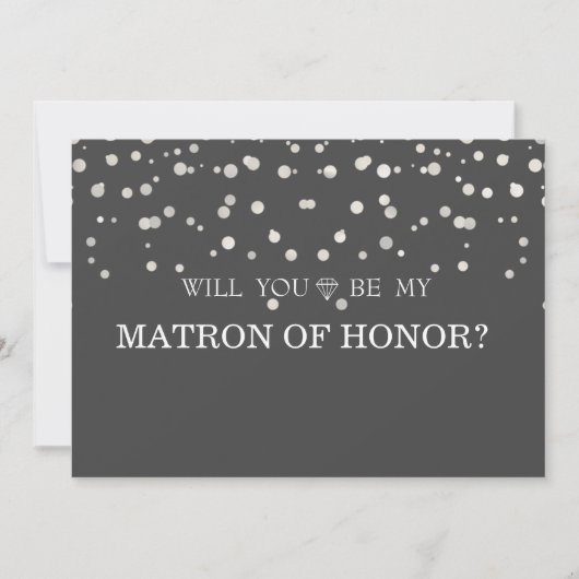 Invitation Black Silver GlitterSerez-Vous Mon Chef D'Honneur (Devant)