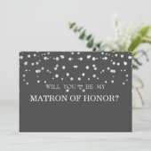Invitation Black Silver GlitterSerez-Vous Mon Chef D'Honneur (Debout devant)