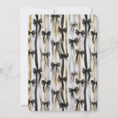 Invitation Black Silver Gold Glam Ribbons & Bows Birthday (Dos)