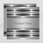 Invitation Black Silver Mans 30e fête d'anniversaire (Devant / Derrière)