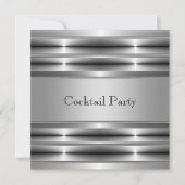 Invitation Black Silver Mans 30e fête d'anniversaire (Devant)