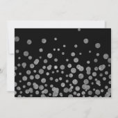 Invitation Black & Silver moderne 80e photo d'anniversaire su (Dos)