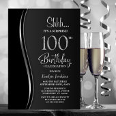 Invitation Black Silver Surprise 100e anniversaire