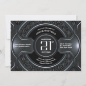 Invitation Black Silver Surprise 21ème anniversaire (Devant)