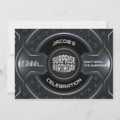 Invitation Black Silver Surprise 40e anniversaire (Dos)