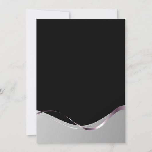 Invitation Black Silver Surprise 55e anniversaire (Dos)