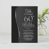 Invitation Black Silver Surprise 60e anniversaire (Debout devant)