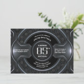 Invitation Black Silver Surprise 85e anniversaire (Debout devant)