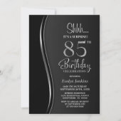 Invitation Black Silver Surprise 85e anniversaire (Devant)