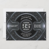 Invitation Black Silver Surprise 95e anniversaire (Devant)
