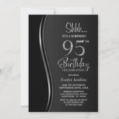 Invitation Black Silver Surprise 95e anniversaire (Devant)