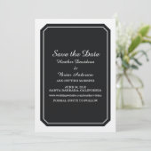 Invitation 'Black Simply Elegant' pour annoncer vo (Debout devant)