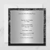 Invitation Black Smoke Silver Party (Dos)