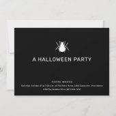 Invitation Black Spider Halloween Party (Devant)