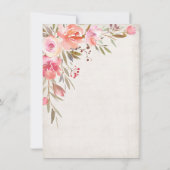 Invitation Black Stallion fleurie Cheval fête d'anniversaire (Dos)