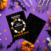 Invitation Black Starry SPOOKTACULAR Halloween fête d'anniver
