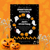 Invitation Black Starry SPOOKTACULAR Halloween fête d'anniver
