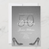 Invitation Black Stiletto & Treble Clef Anniversaire (Dos)