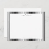 Invitation Black Stripe Border Note Card (Devant / Derrière)