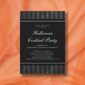 Invitation Black Stripes Halloween Cocktail Party