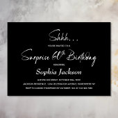 Invitation Black Surprise moderne 60e anniversaire