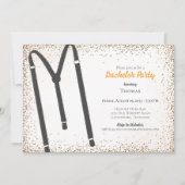 Invitation Black Suspendants Parties scintillant Bachelor Par (Devant)