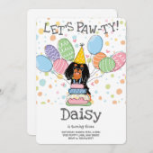 Invitation Black Tan Cavalier King Charles Spaniel Anniversai (Devant / Derrière)