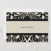 Invitation Black & Tan Damask (Dos)