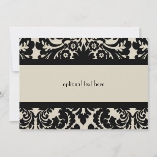Invitation Black & Tan Damask (Dos)