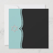 Invitation Black Teal Blue Bar Mitzvah (Dos)