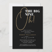 Invitation Black The Big 90th Surprise Anniversaire Invitatio (Devant)