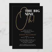 Invitation Black The Big 90th Surprise Anniversaire Invitatio (Devant / Derrière)
