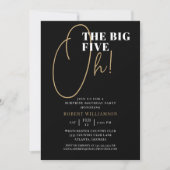 Invitation Black The Big Six Oh 60th Surprise Birthday (Devant)