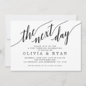 Invitation Black The Next Day Mariage Celebration (Devant)