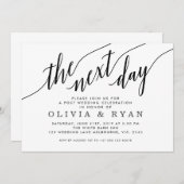 Invitation Black The Next Day Mariage Celebration (Devant / Derrière)