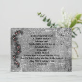 Invitation Black Thorn Rose Goth Mariage (Debout devant)