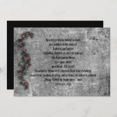 Invitation Black Thorn Rose Goth Mariage (Devant / Derrière)